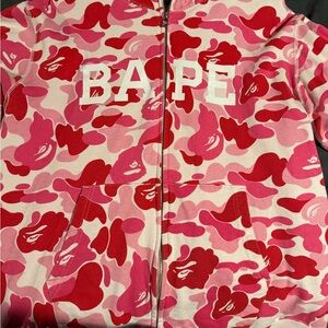 Bape Hoodie (Pink/White)